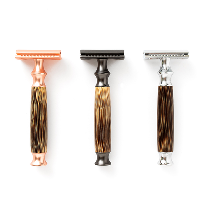 Double Edge Safety Razor with Bamboo Handle