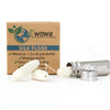 silk floss with stainless steel container