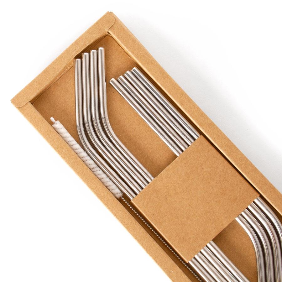 curved stainless steel straws