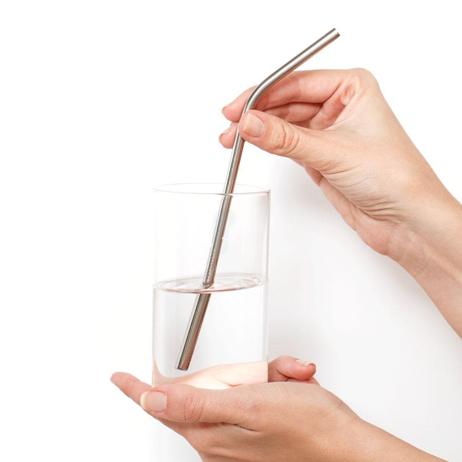 curved stainless steel straws