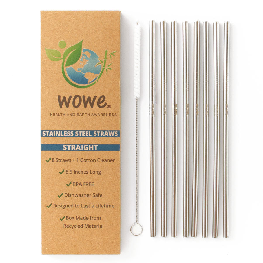 straight stainless steel straws